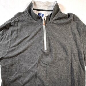 Johnnie O 1/4 Zip Mens XL Gray Pullover Sweatshirt Performance Lightweight